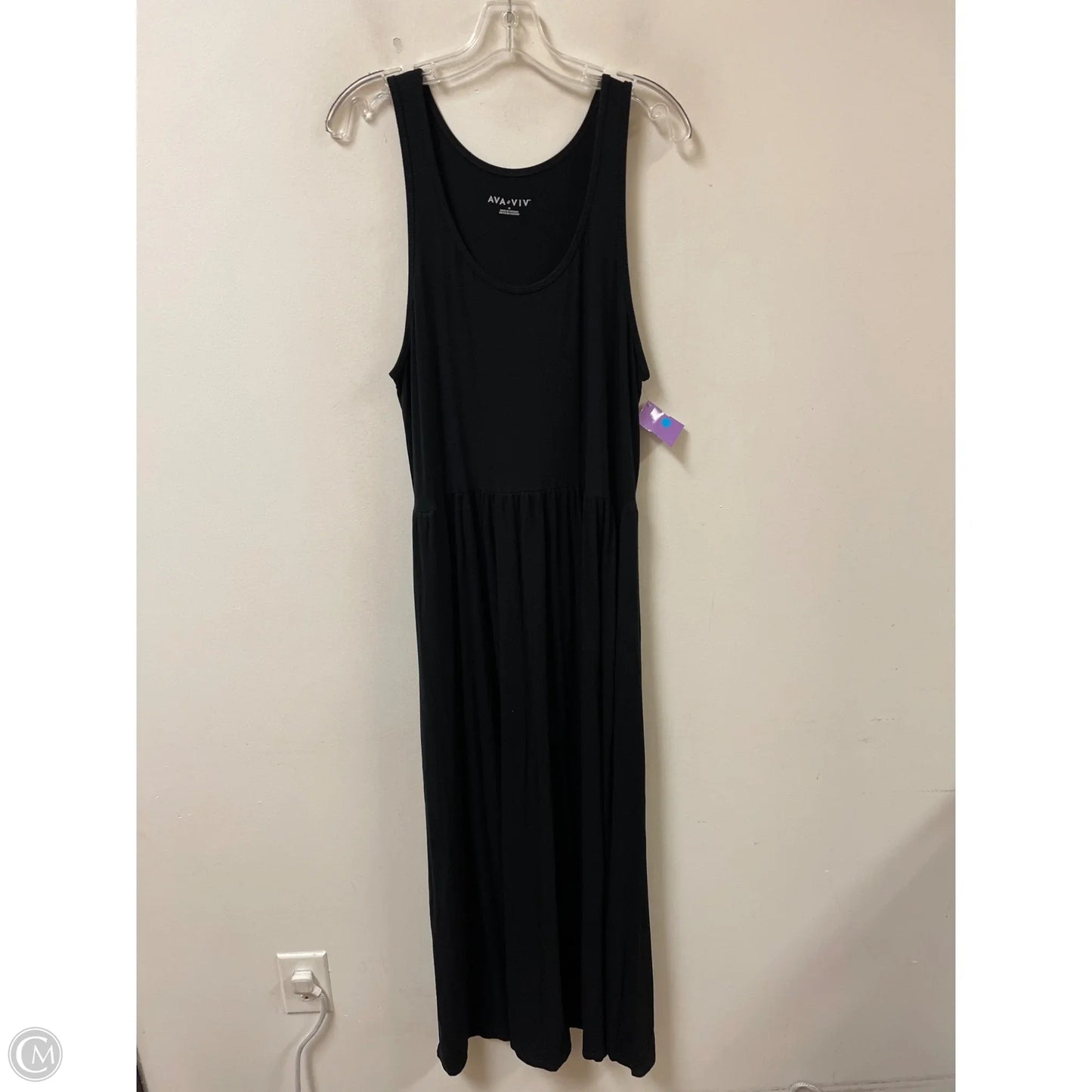 Dress Casual Maxi By Ava & Viv In Black, Size: 1x