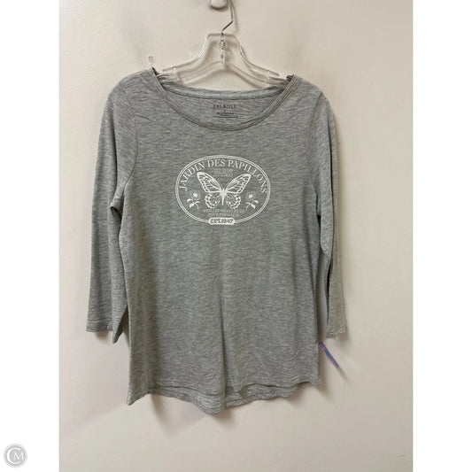 Top Long Sleeve By Talbots In Grey, Size: S