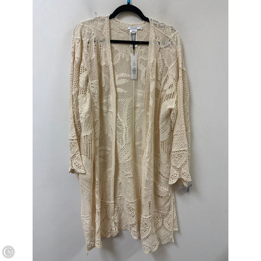 Sweater Cardigan By Chicos In Cream, Size: L