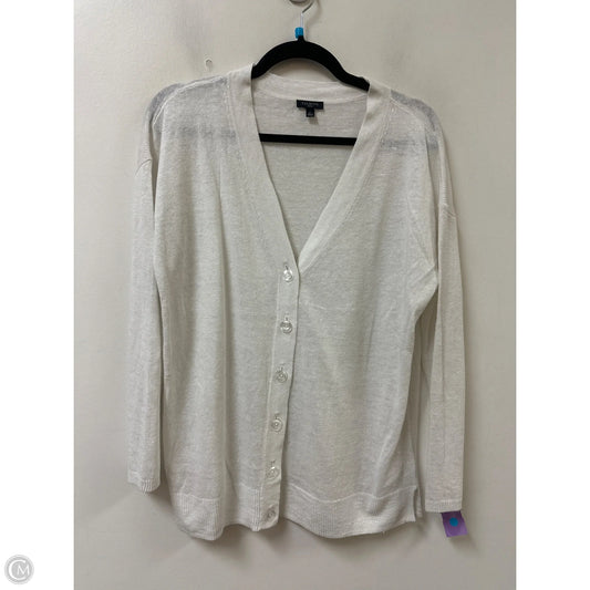Sweater Cardigan By Talbots In White, Size: Lp