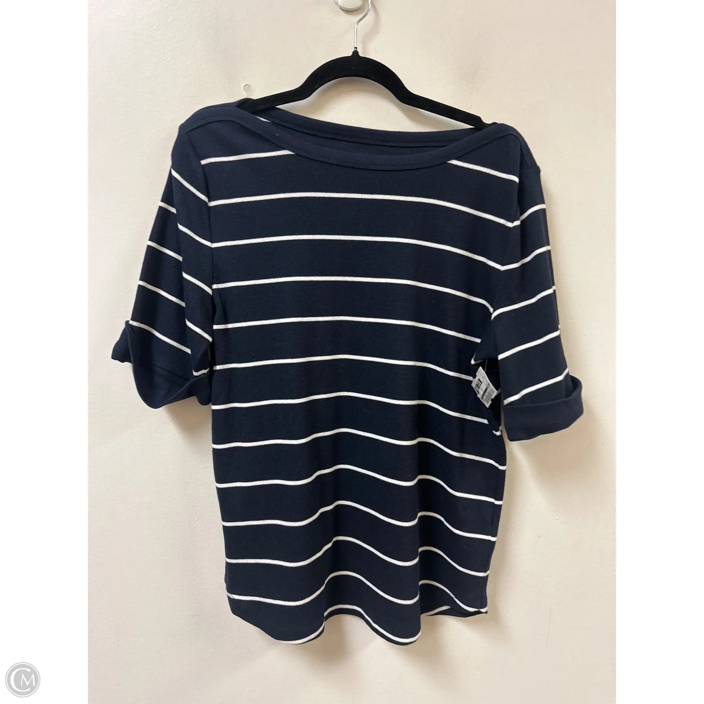 Top Short Sleeve By Talbots In Navy, Size: Xl