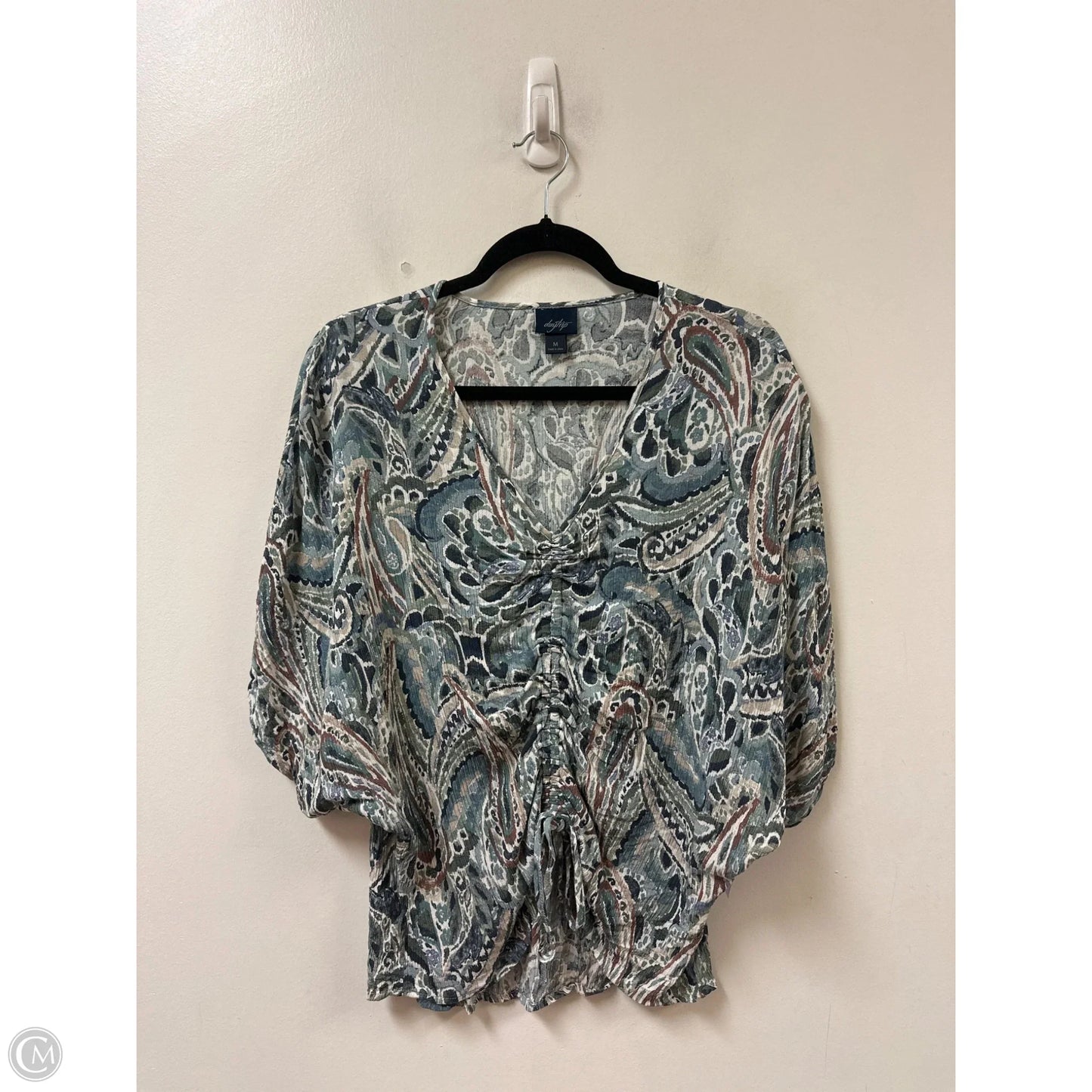 Top Short Sleeve By Daytrip In Blue, Size: M