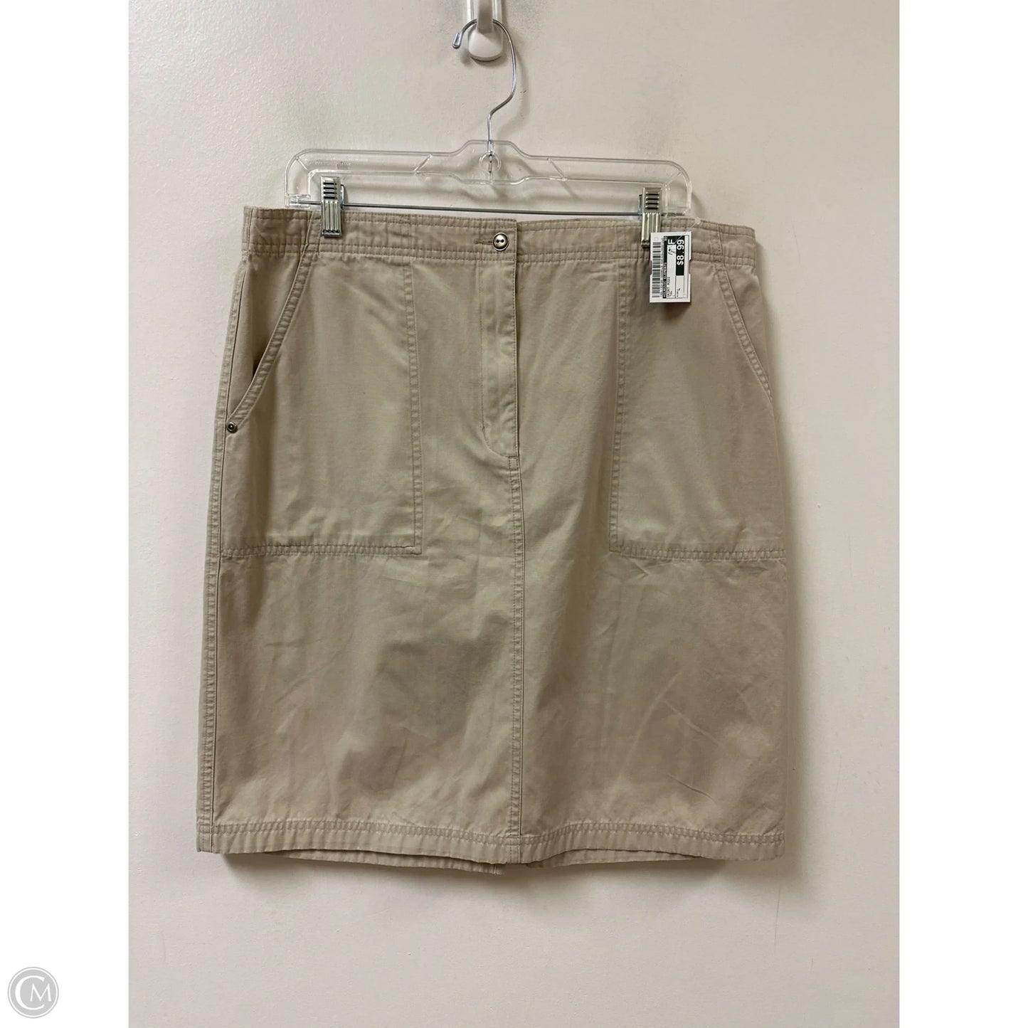 Skirt Midi By Classic Elements In Tan, Size: L