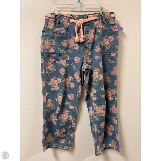 Jeans Flared By Bibi In Blue Denim, Size: 14