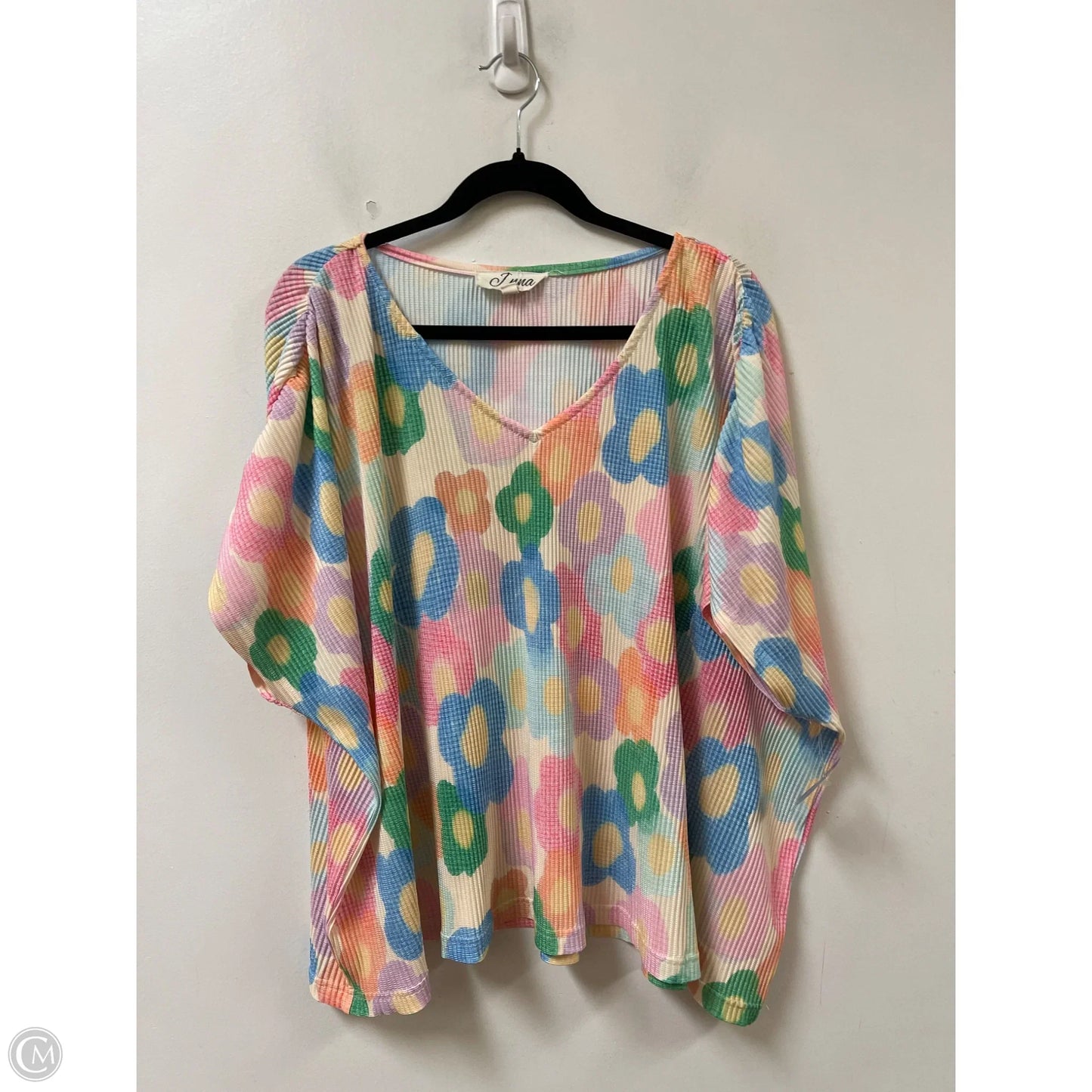 Top Short Sleeve By Clothes Mentor In Floral Print, Size: M