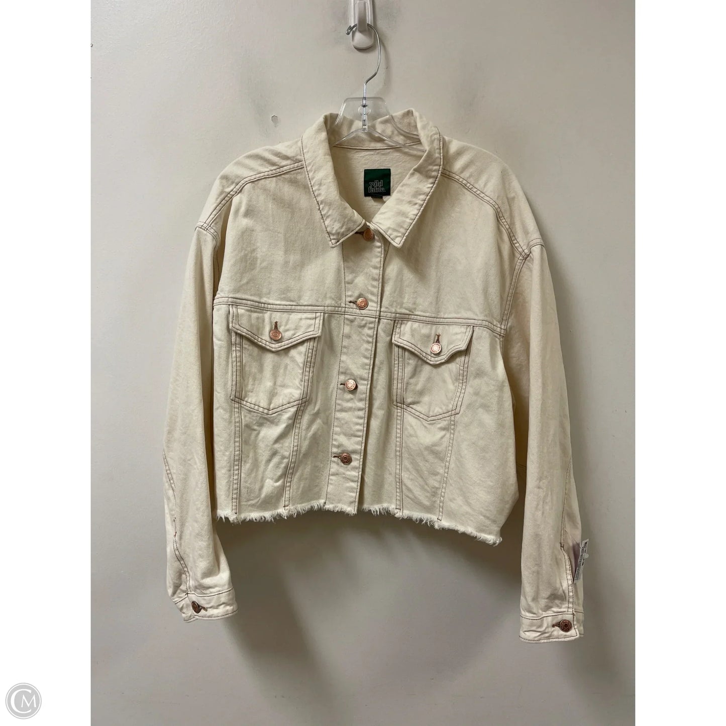 Jacket Denim By Wild Fable In Cream, Size: L