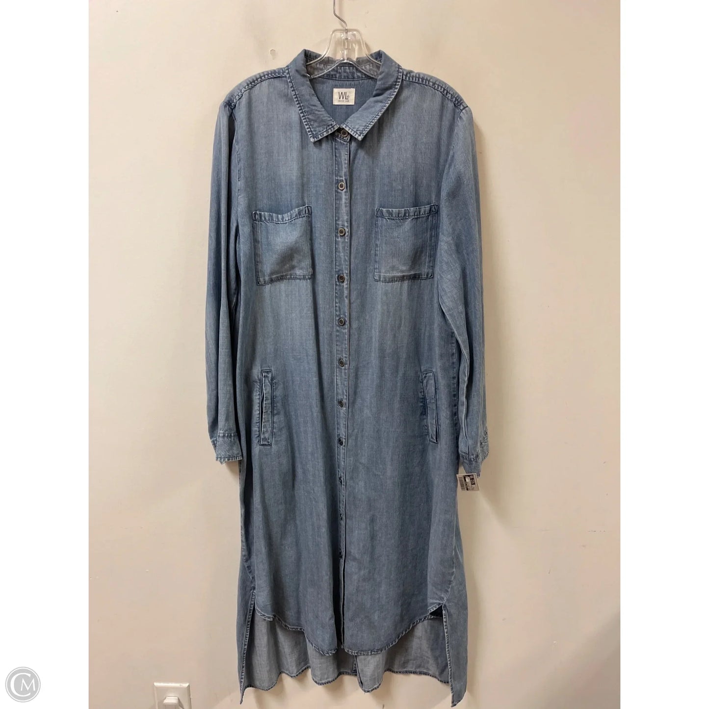 Dress Casual Midi By Clothes Mentor In Blue Denim, Size: Xl