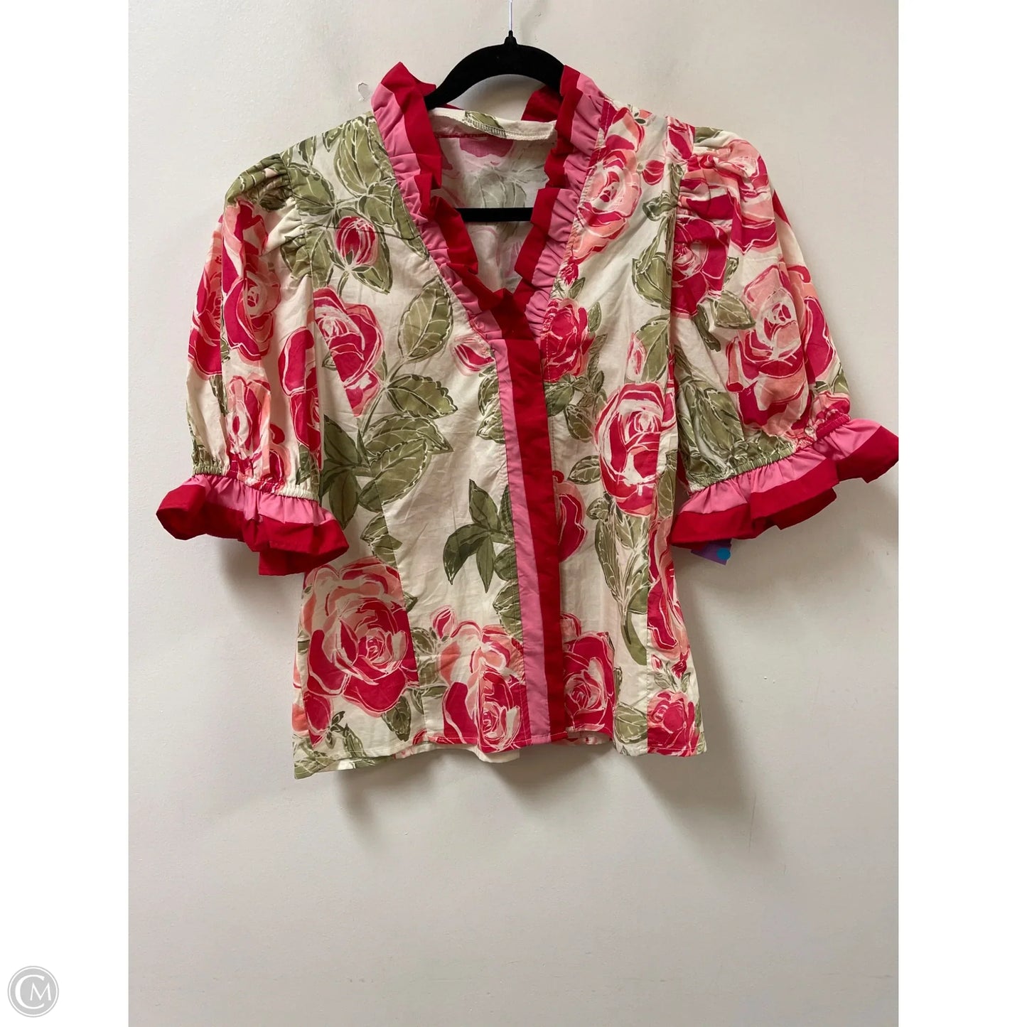 Top Long Sleeve By Entro In Pink, Size: L