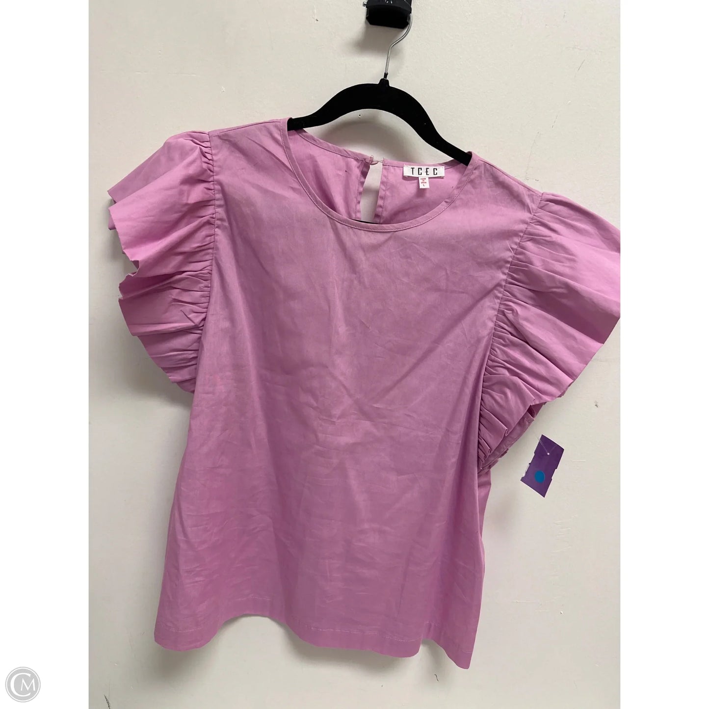 Top Short Sleeve By Tcec In Purple, Size: L
