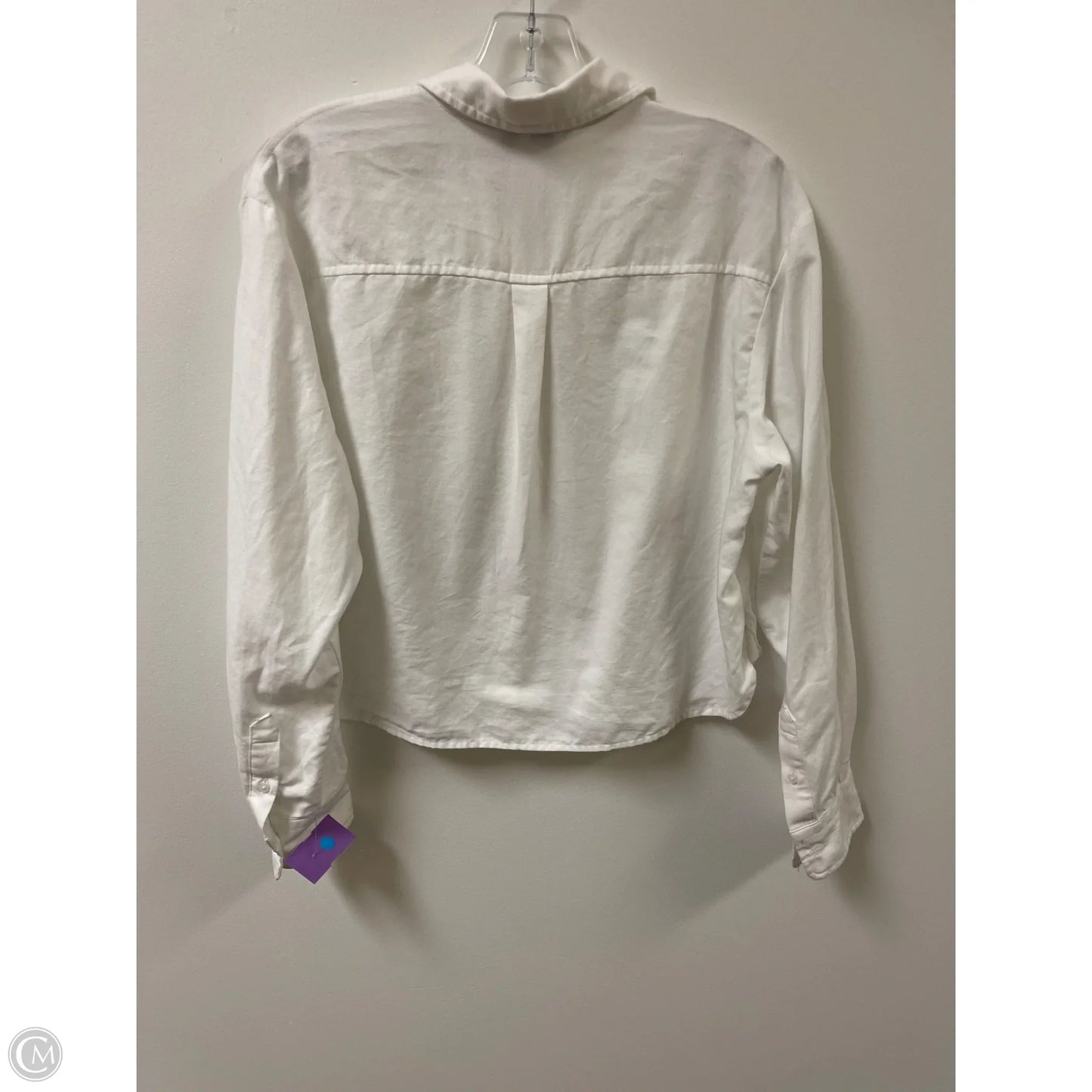Top Long Sleeve By Old Navy In White, Size: S