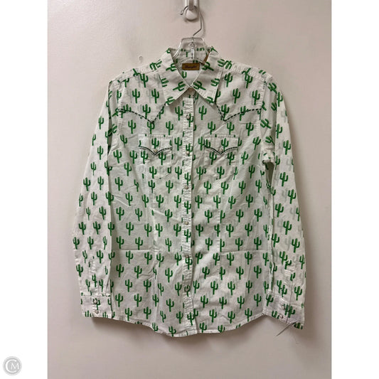 Blouse Long Sleeve By Wrangler In White, Size: S
