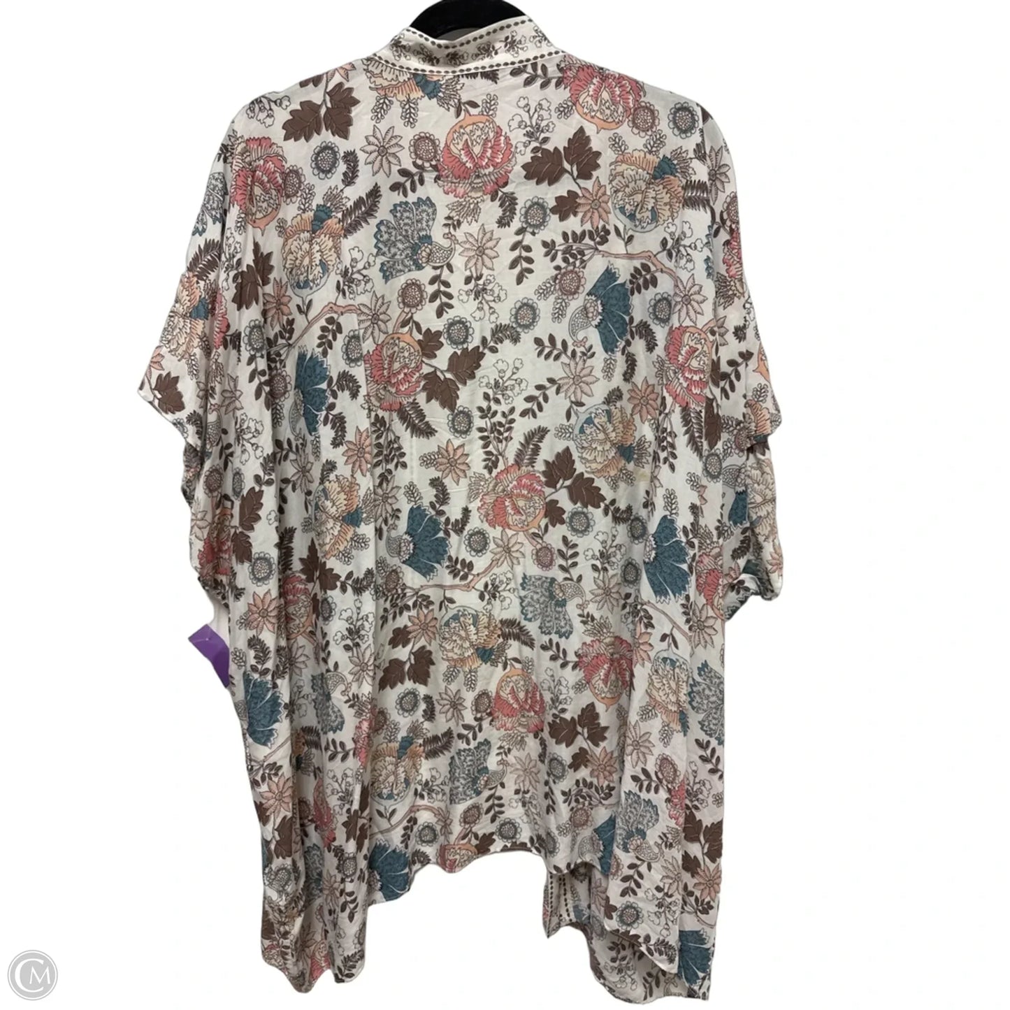 Sweater Cardigan By Loft In Floral Print, Size: M