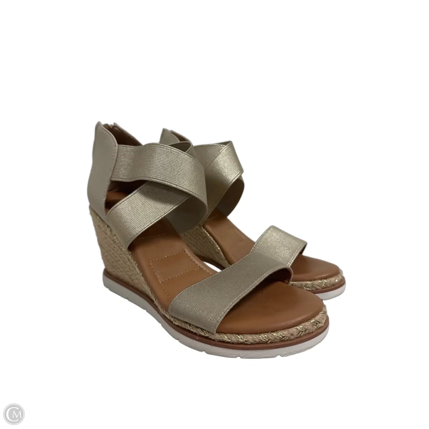 Shoes Heels Wedge By Kelly And Katie In Gold, Size: 7