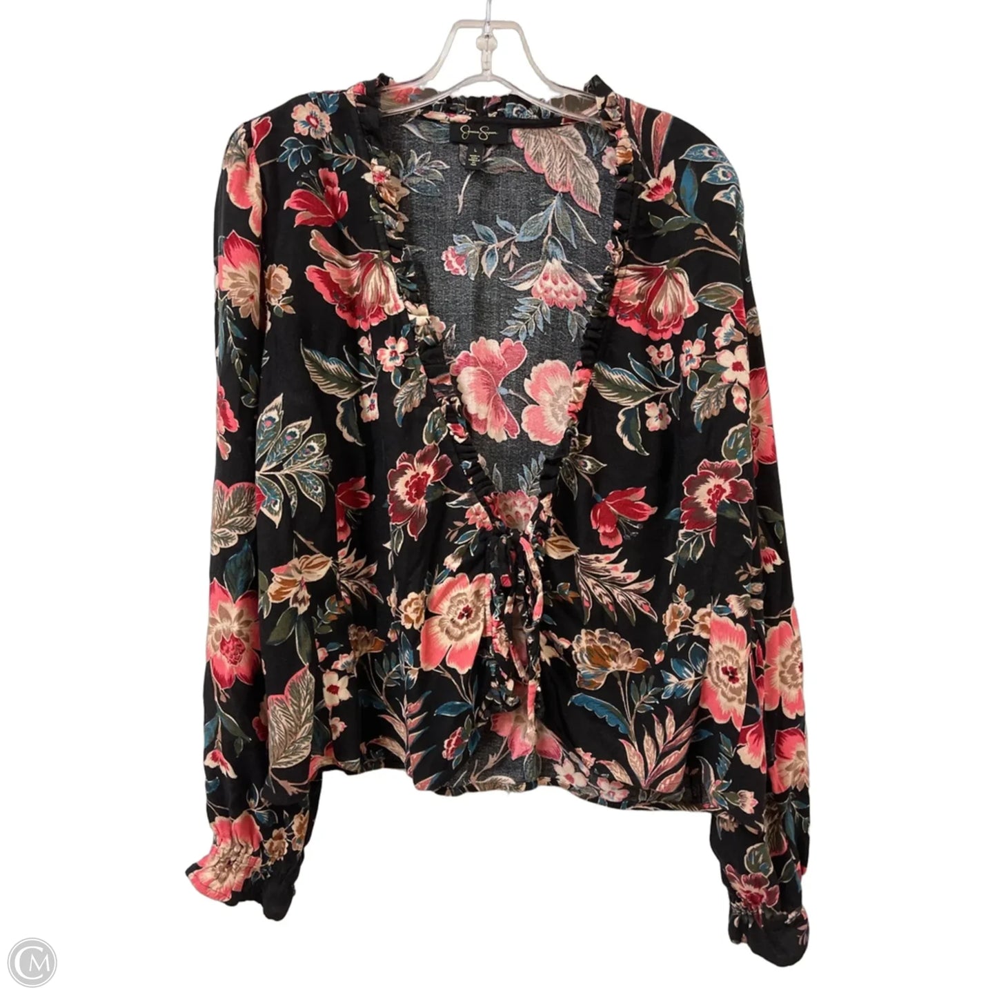 Top Long Sleeve By Jessica Simpson In Black, Size: L