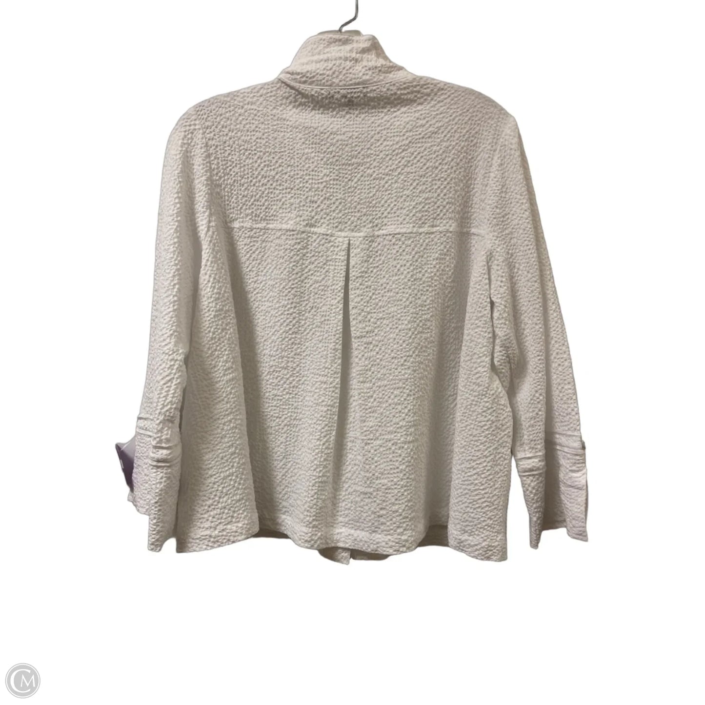 Blouse Long Sleeve By Habitat In White, Size: M