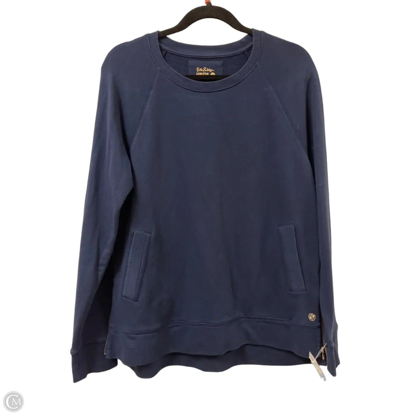 Sweater Cardigan Designer By Lilly Pulitzer In Navy, Size: M