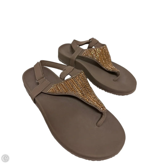 Sandals Flats By Skechers In Brown, Size: 8
