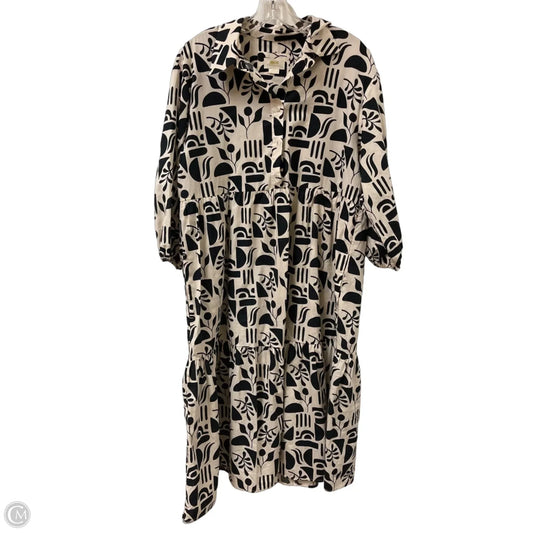 Dress Casual Maxi By Anthropologie In Black & Cream, Size: M