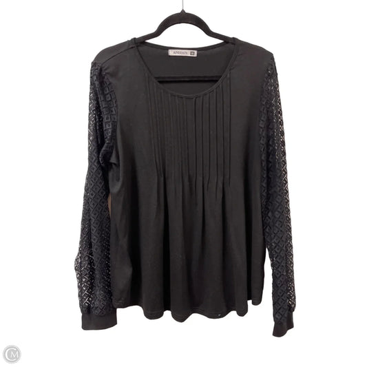 Top Long Sleeve By Clothes Mentor In Black, Size: Xl