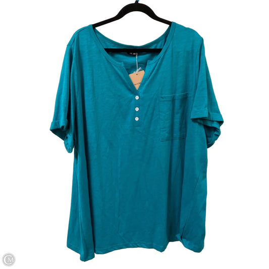 Top Short Sleeve By Bloomchic In Green, Size: 4x