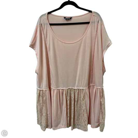 Top Short Sleeve By Bloomchic In Pink, Size: 4x