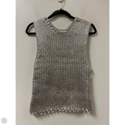 Vest Sweater By Zara In Silver, Size: M