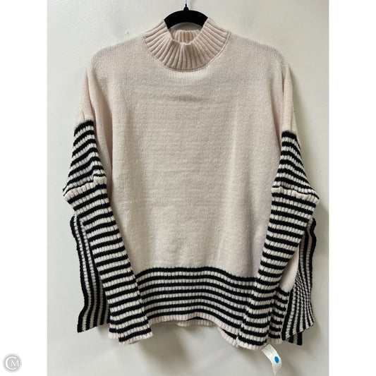Sweater By Clothes Mentor In Black & Cream, Size: L