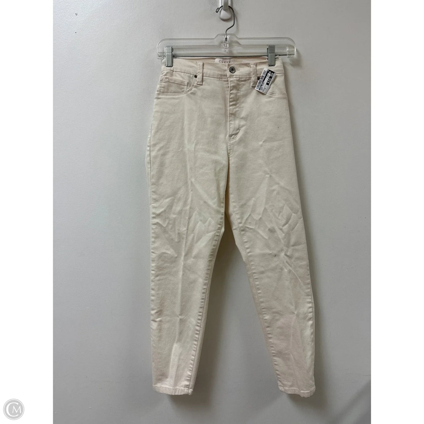 Jeans Skinny By Curve Appeal In Cream, Size: 10