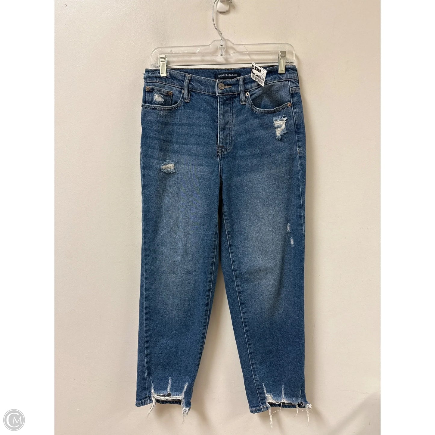 Jeans Straight By Calvin Klein In Blue Denim, Size: 4
