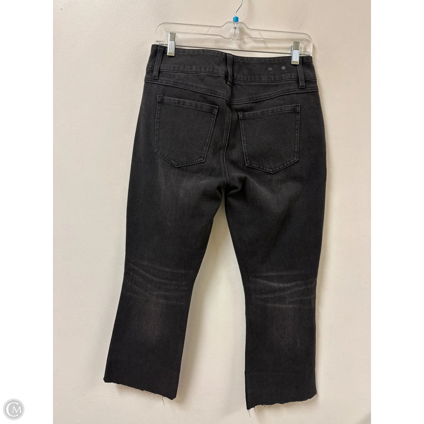 Jeans Cropped By Cabi In Black Denim, Size: 4