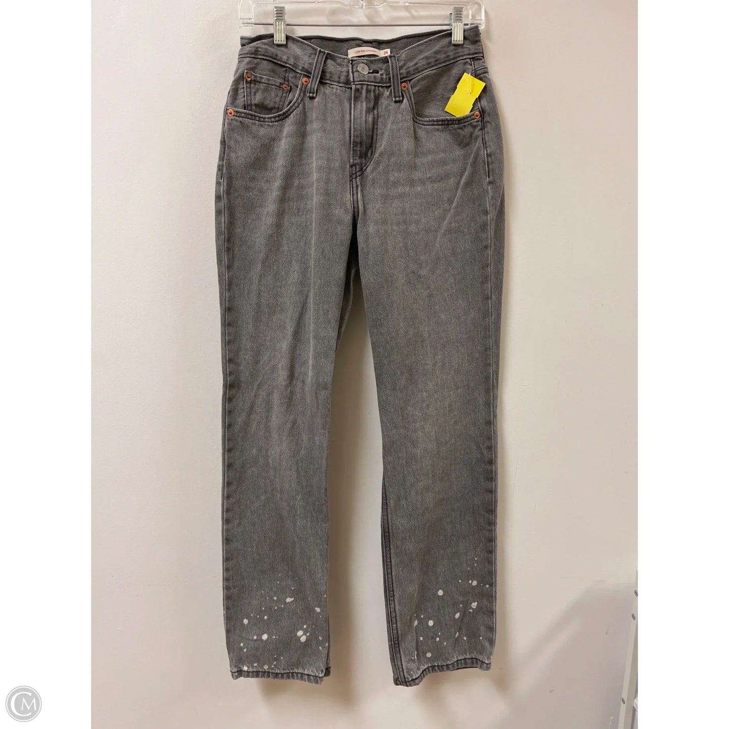 Jeans Straight By Levis In Grey Denim, Size: 2