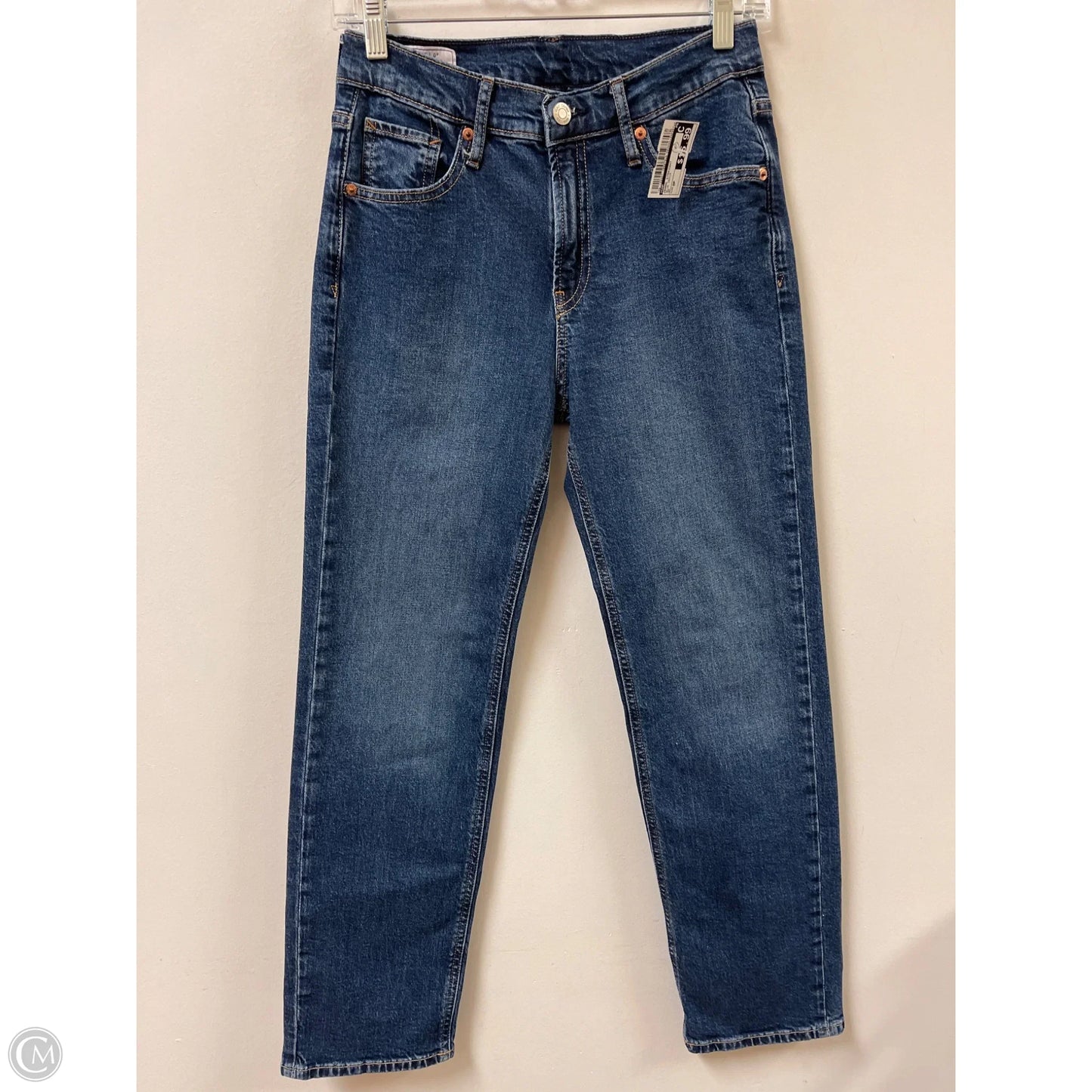 Jeans Straight By Gap In Blue Denim, Size: 0p