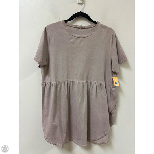 Top Short Sleeve By Mittoshop In Brown, Size: L