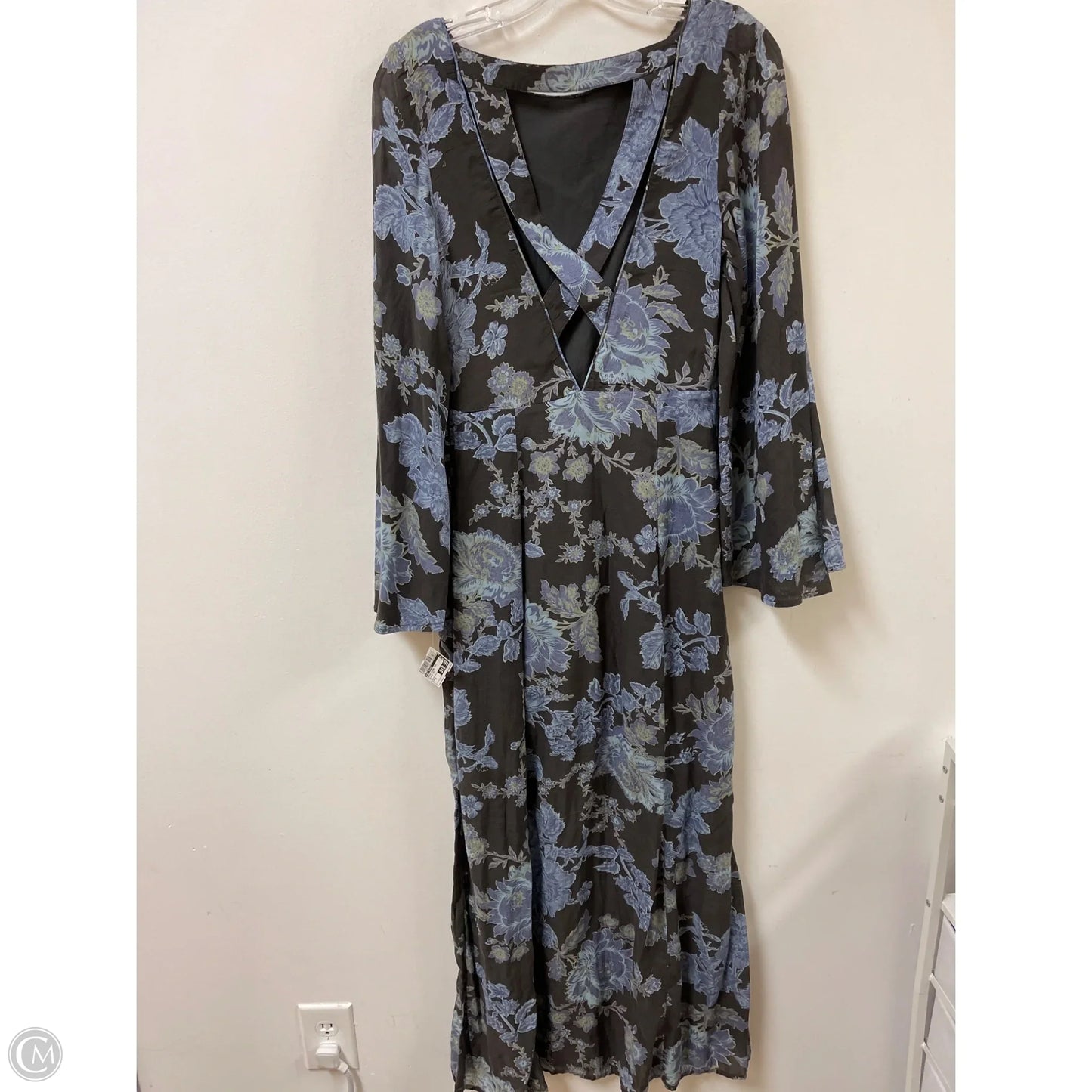 Dress Casual Maxi By Free People In Blue & Grey, Size: S