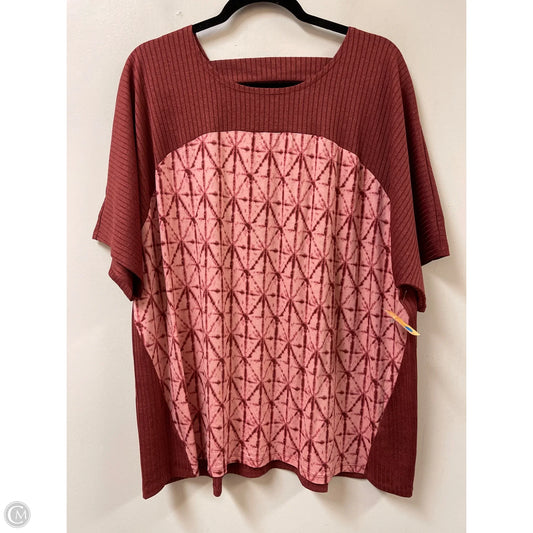 Top Short Sleeve By Cato In Red, Size: 1x