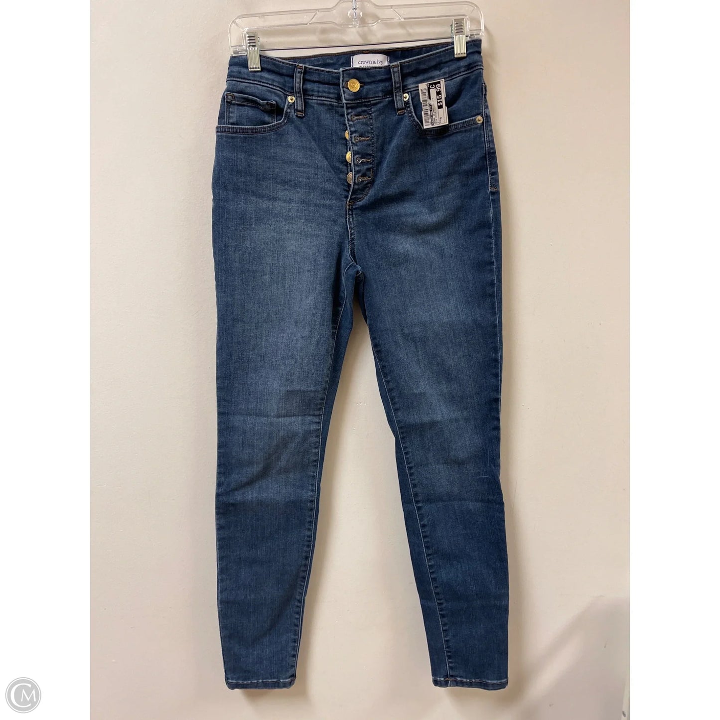 Jeans Skinny By Crown And Ivy In Blue Denim, Size: 6