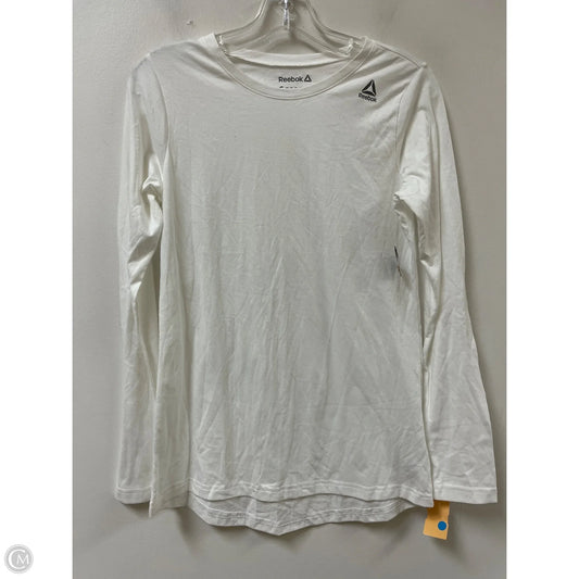 Athletic Top Long Sleeve Crewneck By Reebok In White, Size: S