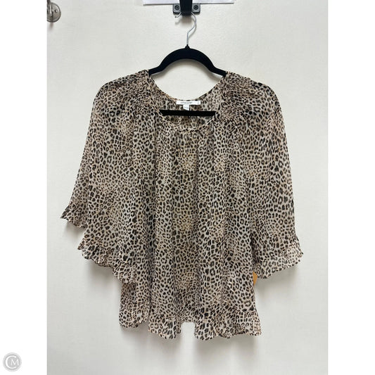 Top Short Sleeve By Chicos In Animal Print, Size: M