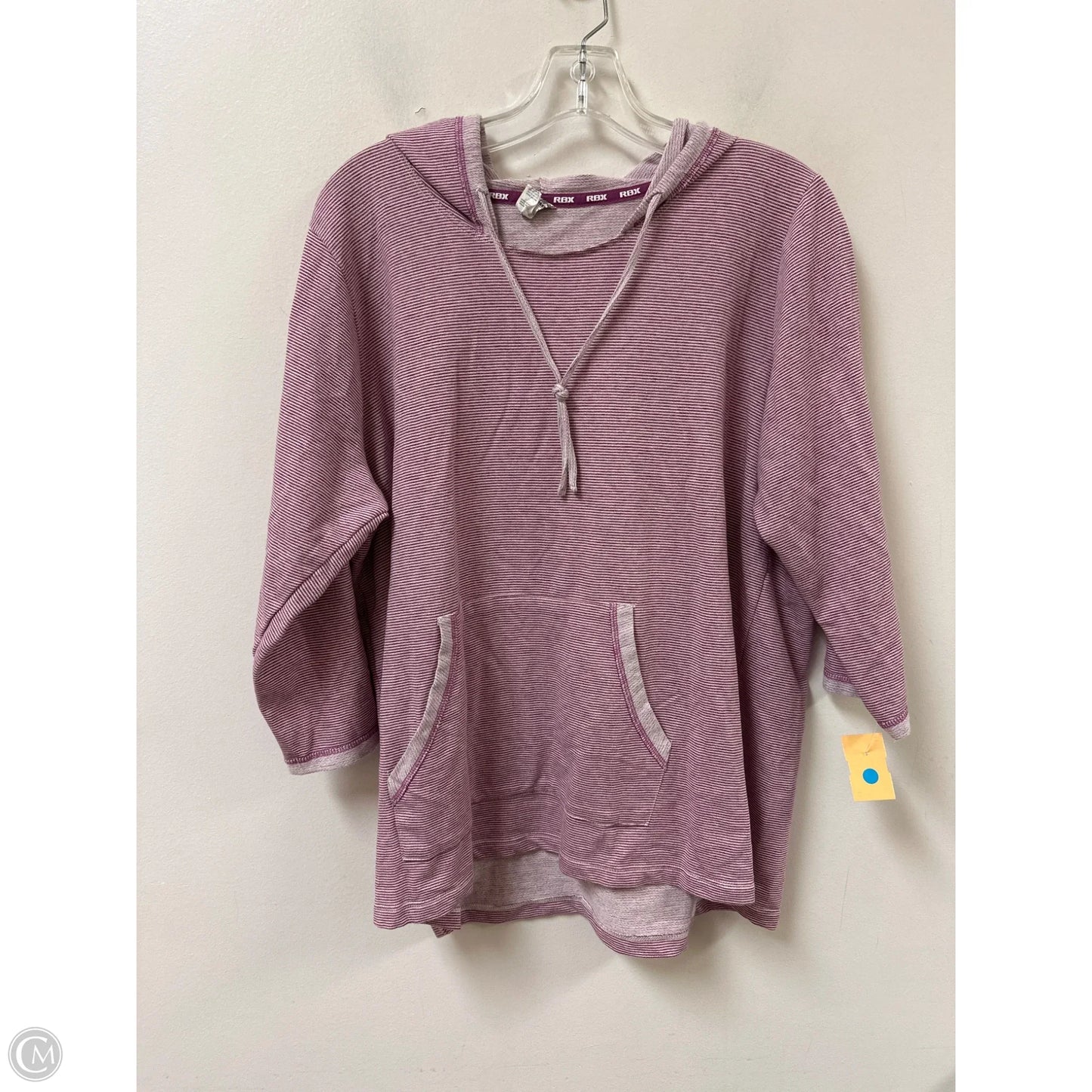 Athletic Top Long Sleeve Hoodie By Rbx In Purple, Size: 1x