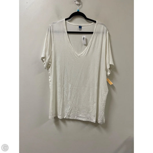 Top Short Sleeve By Old Navy In White, Size: 1x