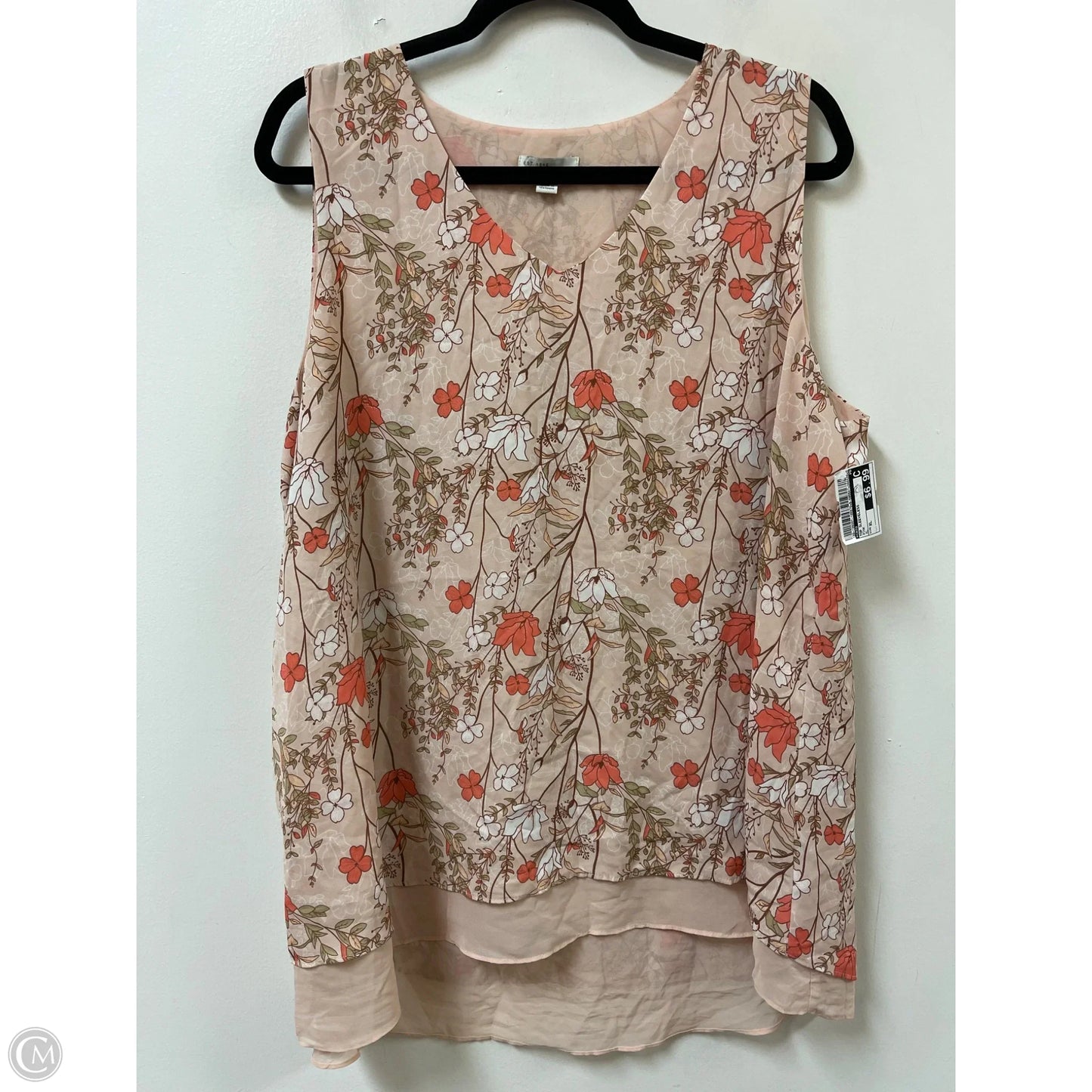 Top Sleeveless By Cato In Pink, Size: Xl