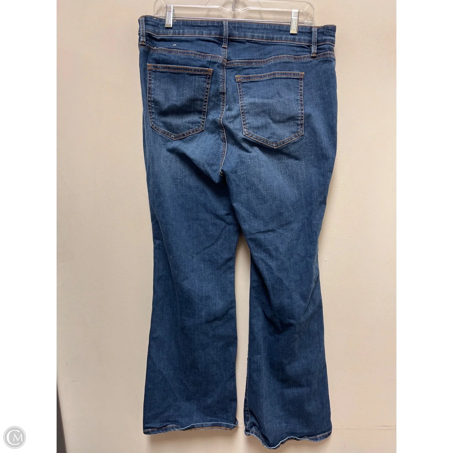 Jeans Wide Leg By Ann Taylor In Blue Denim, Size: 14p