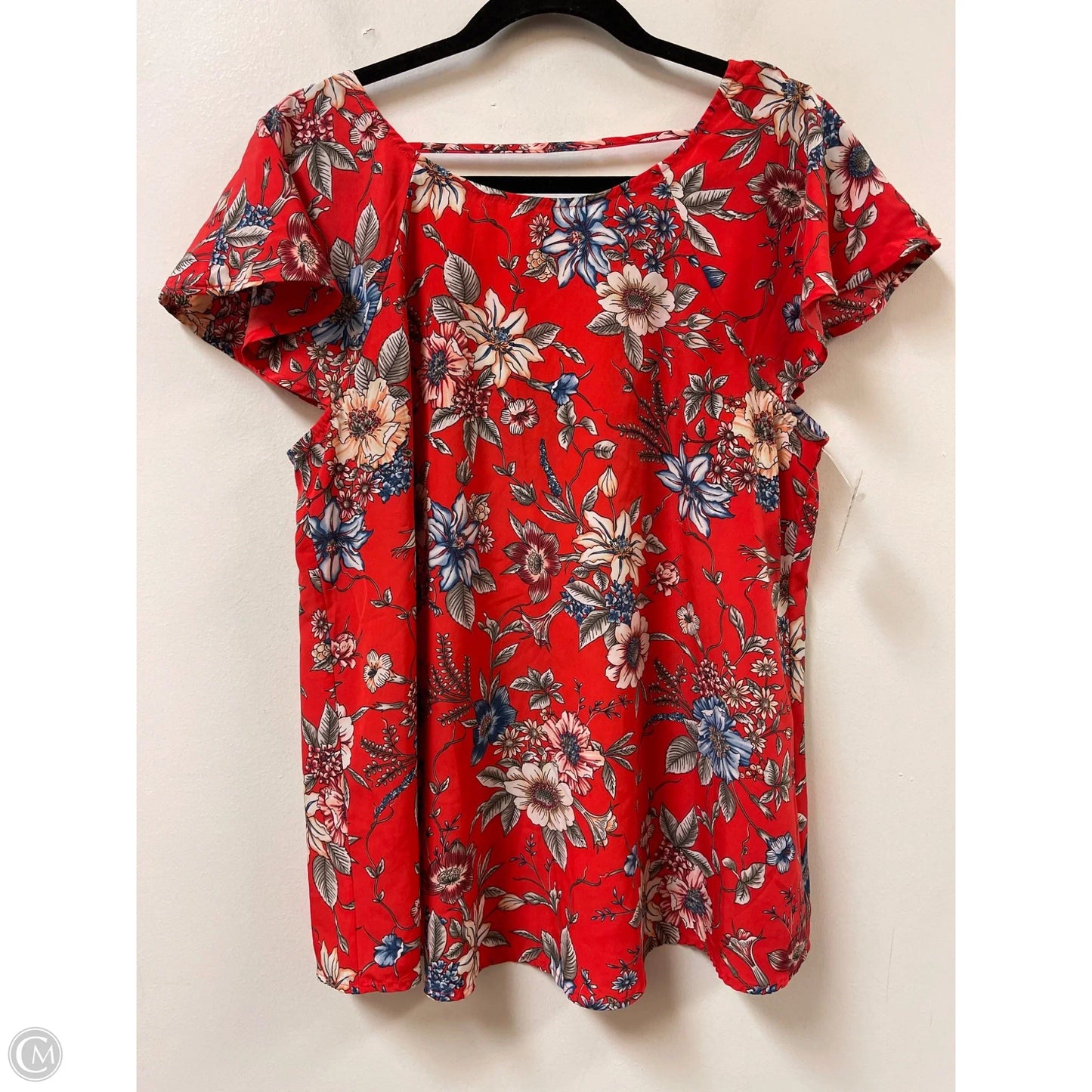 Top Short Sleeve By Cherish In Red, Size: M
