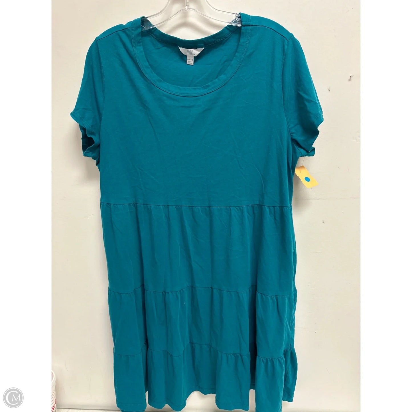 Dress Casual Short By Time And Tru In Teal, Size: L