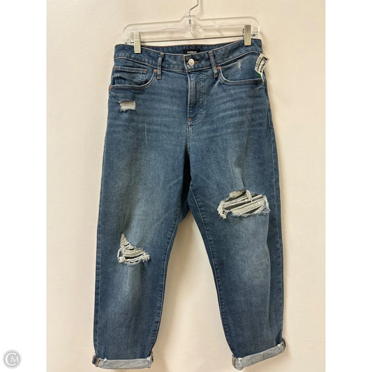 Jeans Boyfriend By Express In Blue Denim, Size: 10