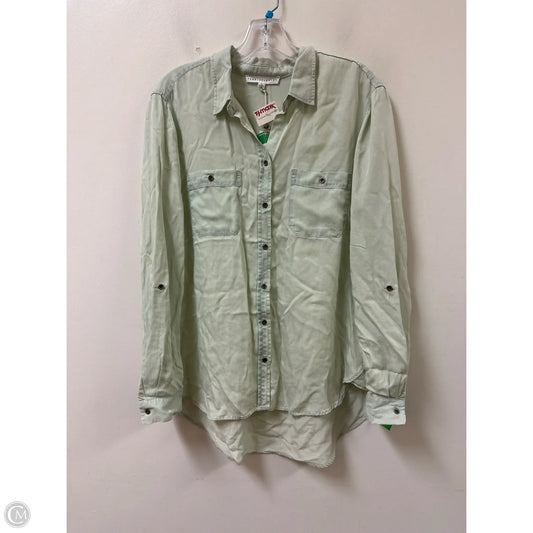 Blouse Long Sleeve By Jane And Delancey In Green, Size: Xl