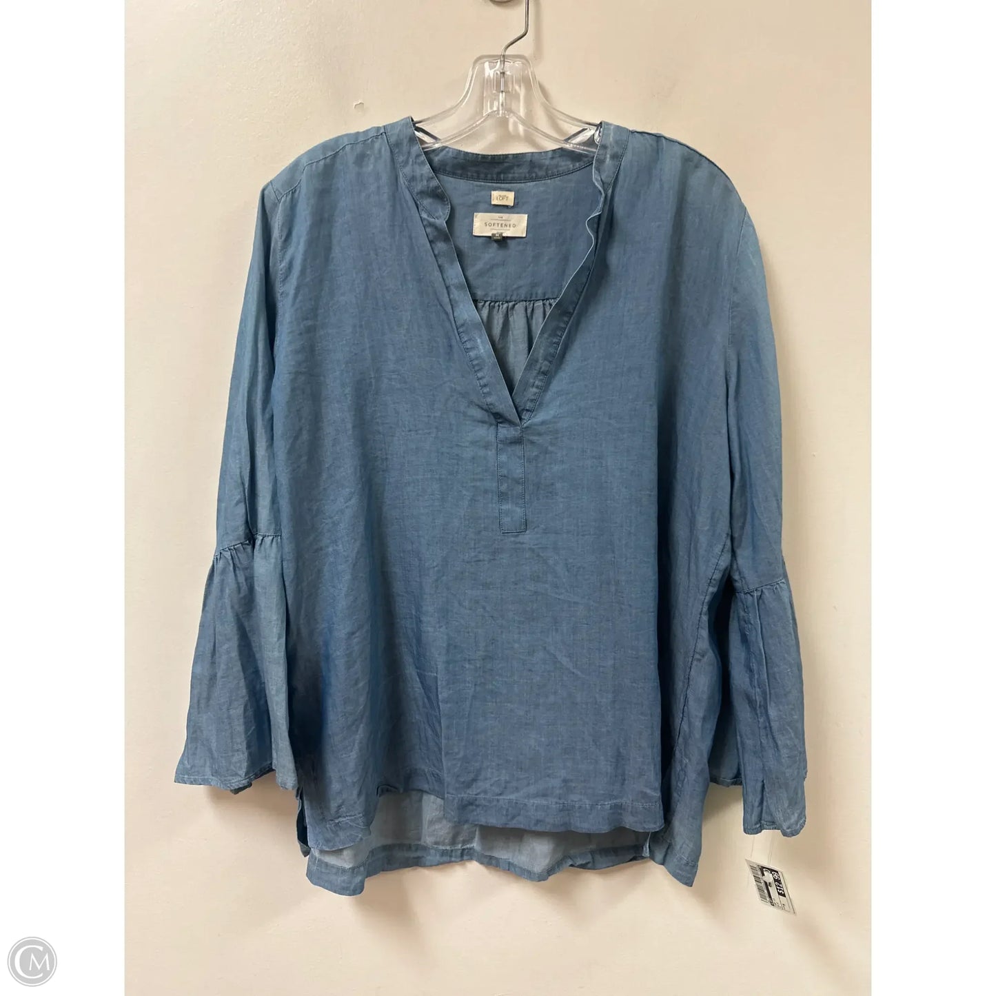 Top Long Sleeve By Loft In Blue, Size: M