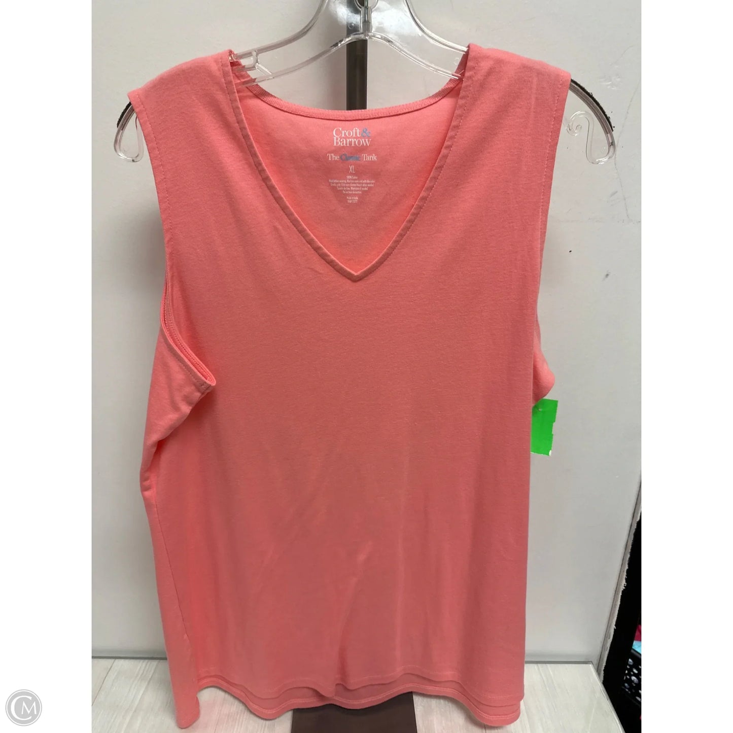 Top Sleeveless By Croft And Barrow In Pink, Size: Xl