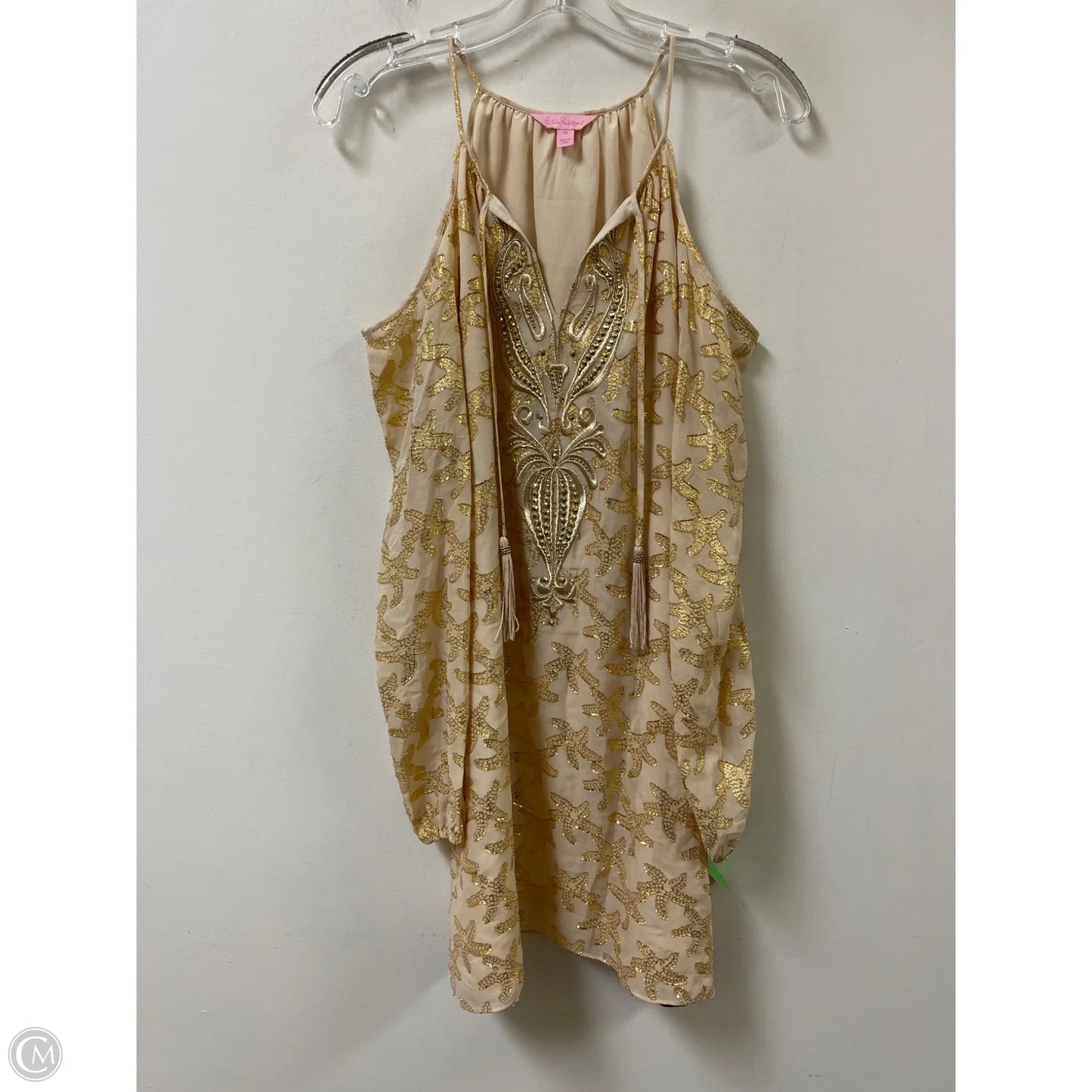 Dress Designer By Lilly Pulitzer In Gold, Size: Xs