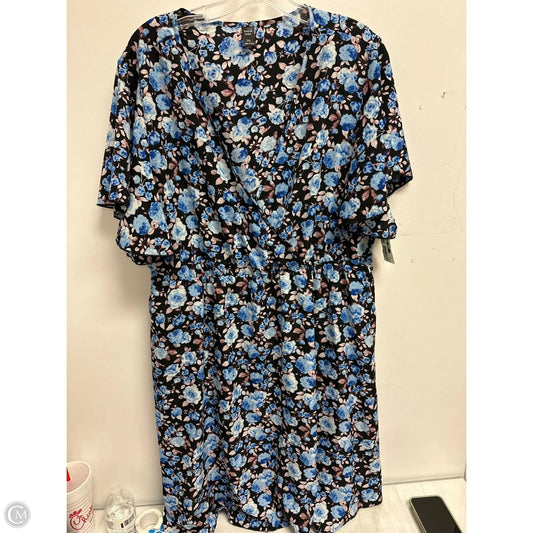 Dress Casual Short By Shein In Black & Blue, Size: 3x